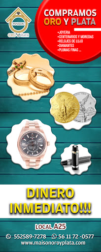 Maison Oro y Plata Compra de Oro, Plata, Centenarios, Relojes, Diamantes